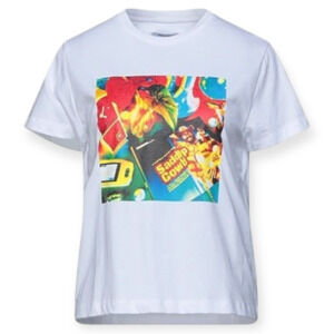 Opening Ceremony Cowboy Print Tee White Graphic Shirt Womens Medium fits S NWT